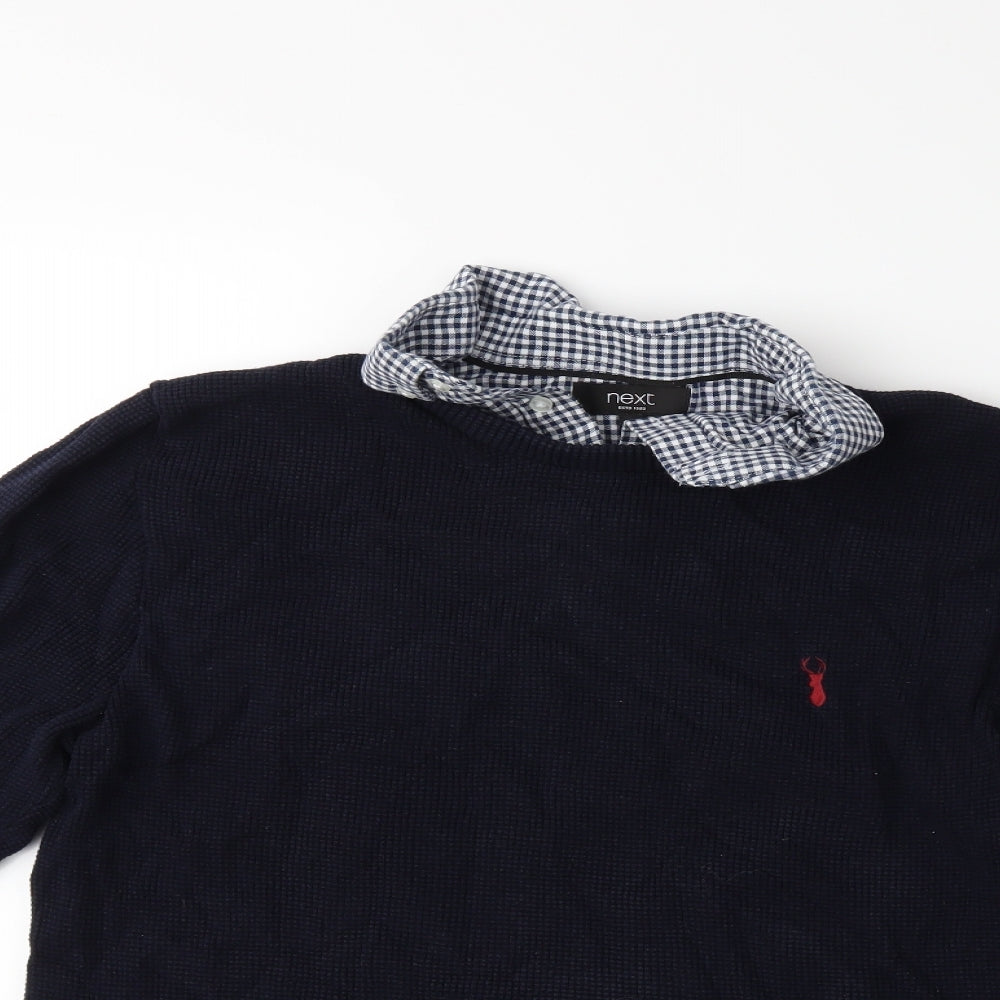 NEXT Mens Blue  Knit Pullover Jumper Size L