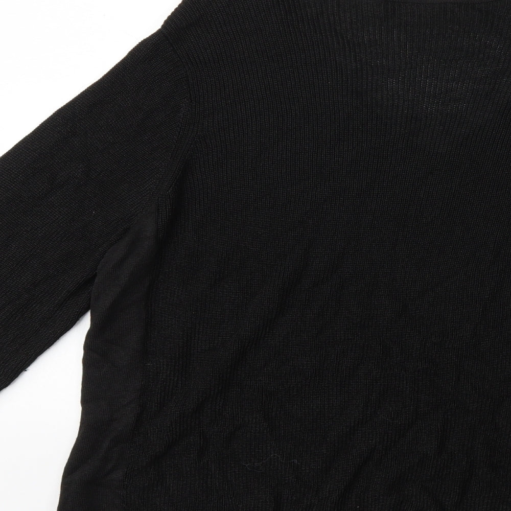 Per Una Womens Black  Knit Pullover Jumper Size 16