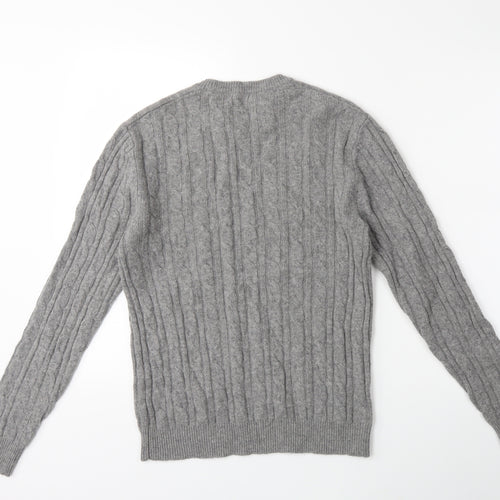 Jack Wills Mens Grey  Knit Pullover Jumper Size S