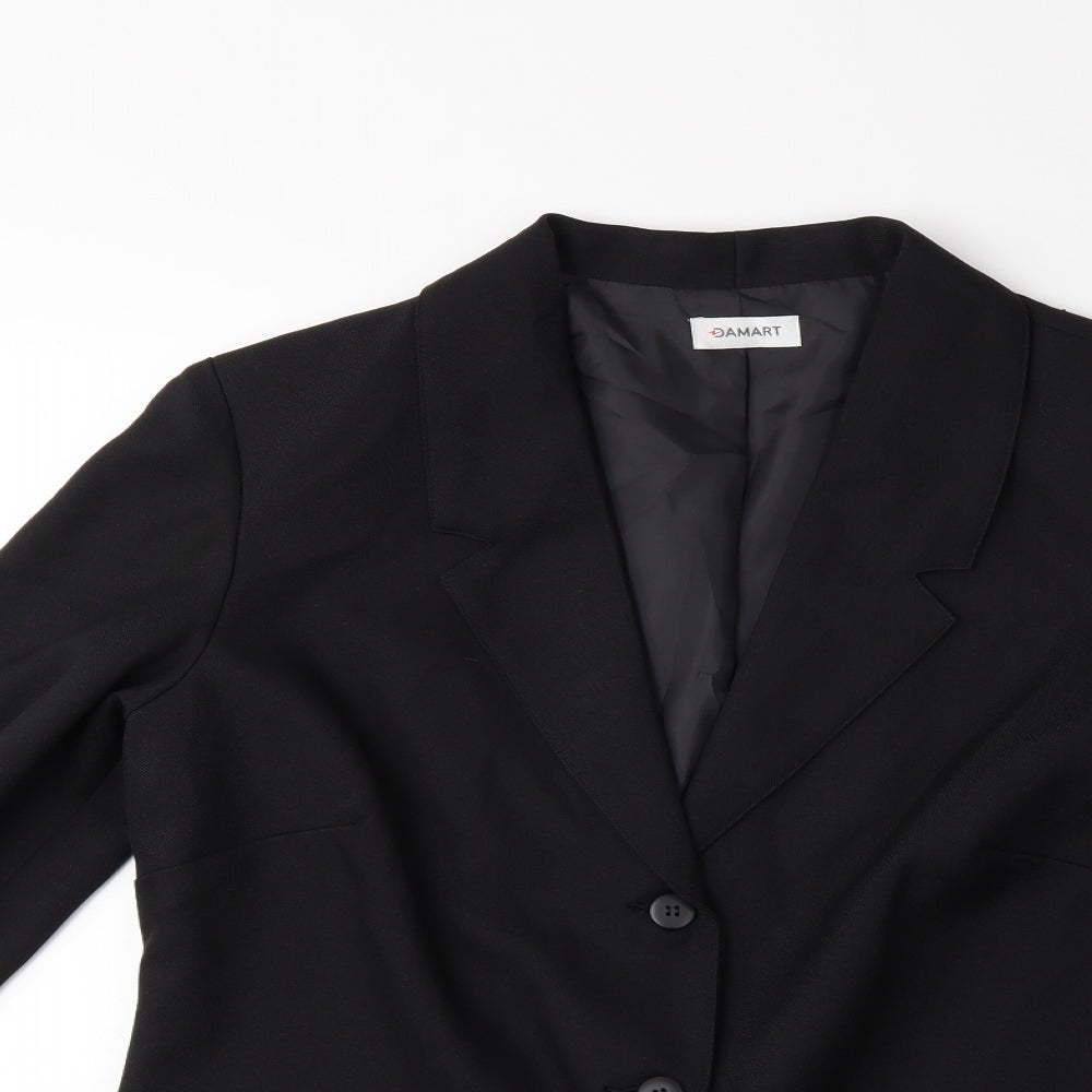 Damart Womens Black   Jacket Blazer Size 16