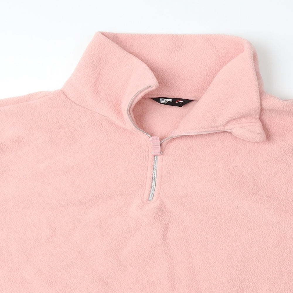 F&F Womens Pink  Fleece Pullover Sweatshirt Size XL