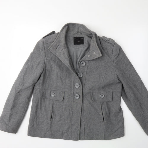 Dorothy Perkins Womens Grey   Jacket Coat Size 16