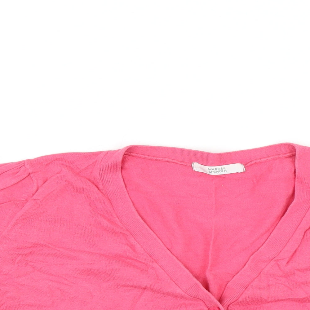 Marks and Spencer Womens Pink   Shrug Jumper Size 12