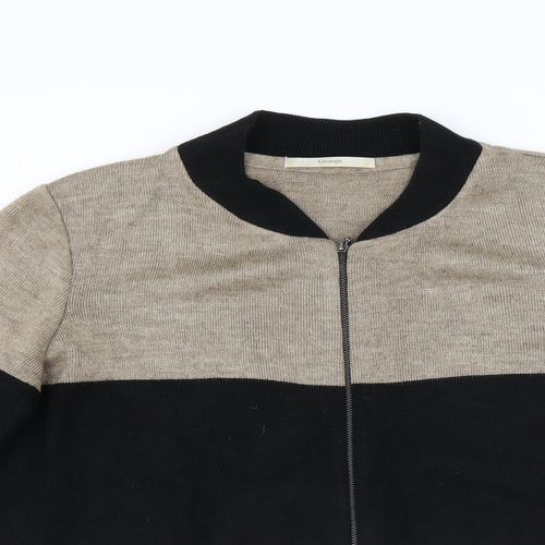 George Mens Black   Full Zip Jumper