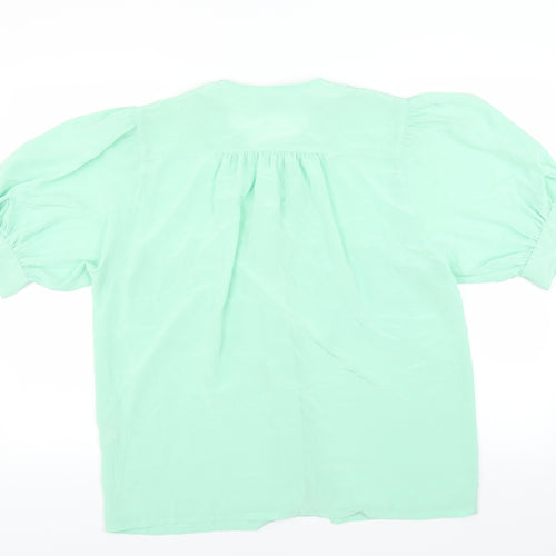 Bianca Womens Green   Basic Blouse Size 12