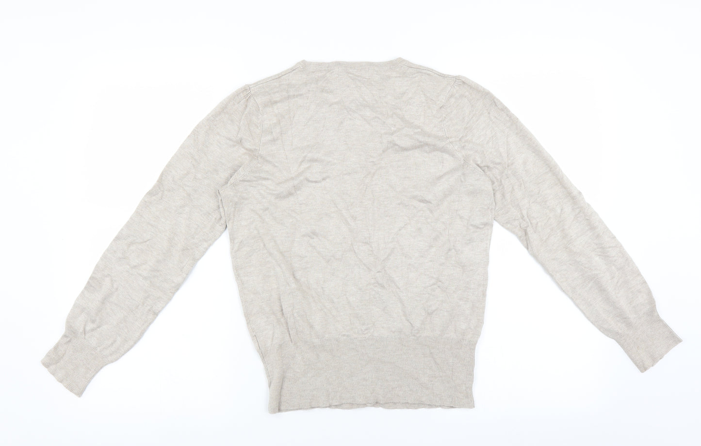Marks and Spencer Womens Beige   Cardigan Jumper Size 14