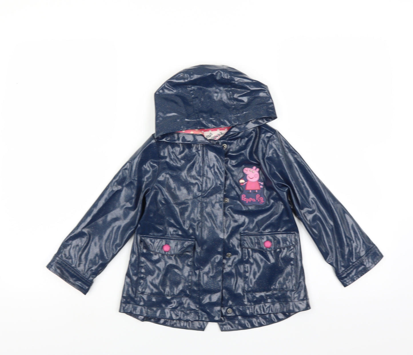 Marks and Spencer Girls Blue   Rain Coat Jacket Size 2-3 Years  - Peppa Pig