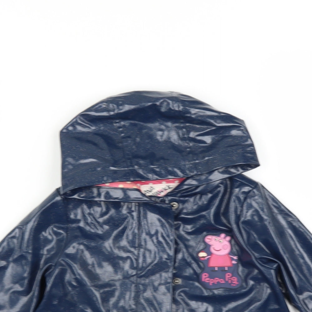Marks and Spencer Girls Blue   Rain Coat Jacket Size 2-3 Years  - Peppa Pig