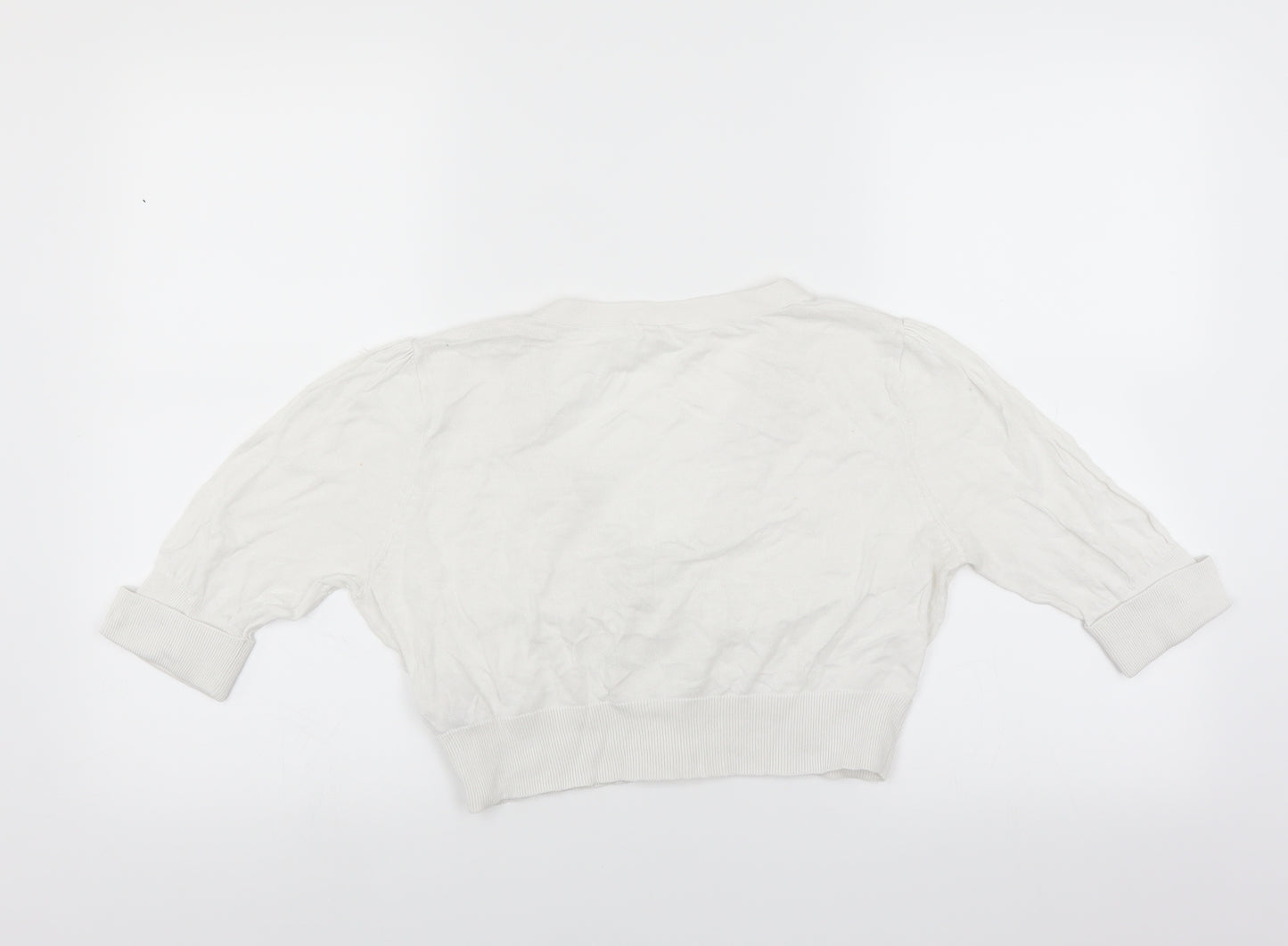Marks and Spencer Womens White   Shrug Jumper Size 14