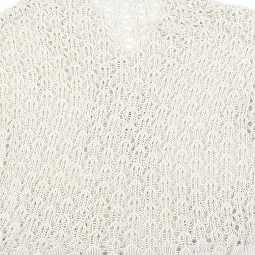Internacionale Womens Beige   Cardigan Jumper Size 16  - Open knit