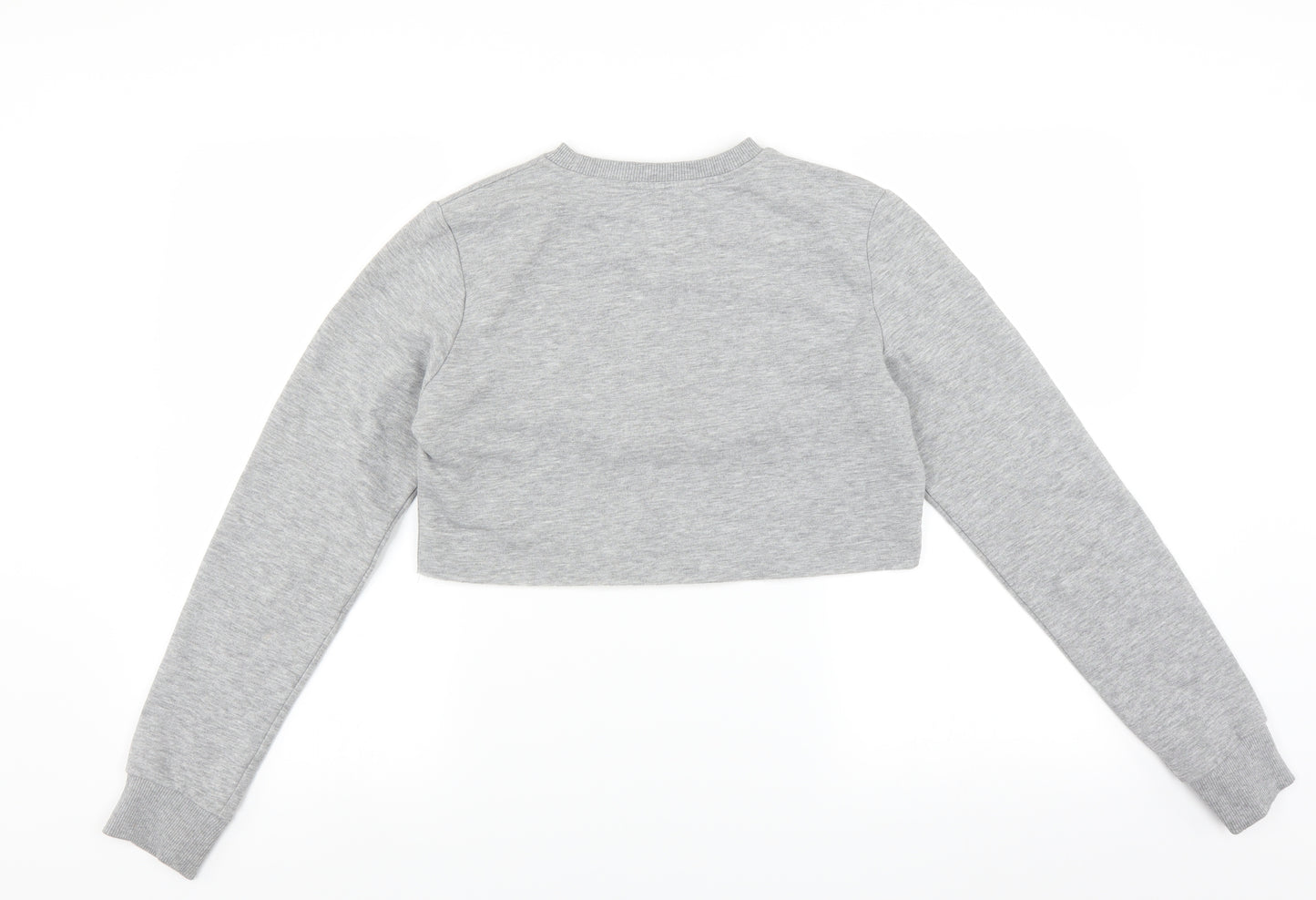 Hype Womens Grey   Pullover Sweatshirt Size 6  - Cropped