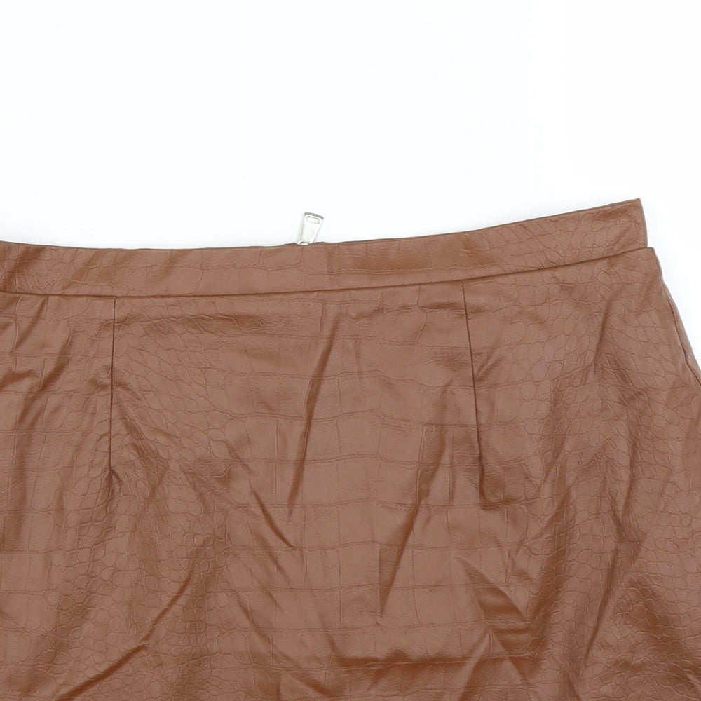 River Island Womens Brown   A-Line Skirt Size 10