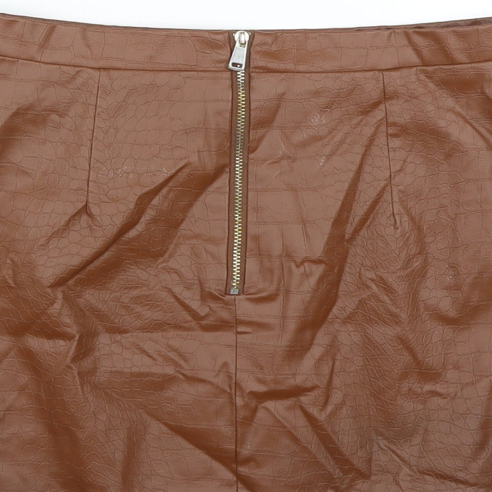 River Island Womens Brown   A-Line Skirt Size 10