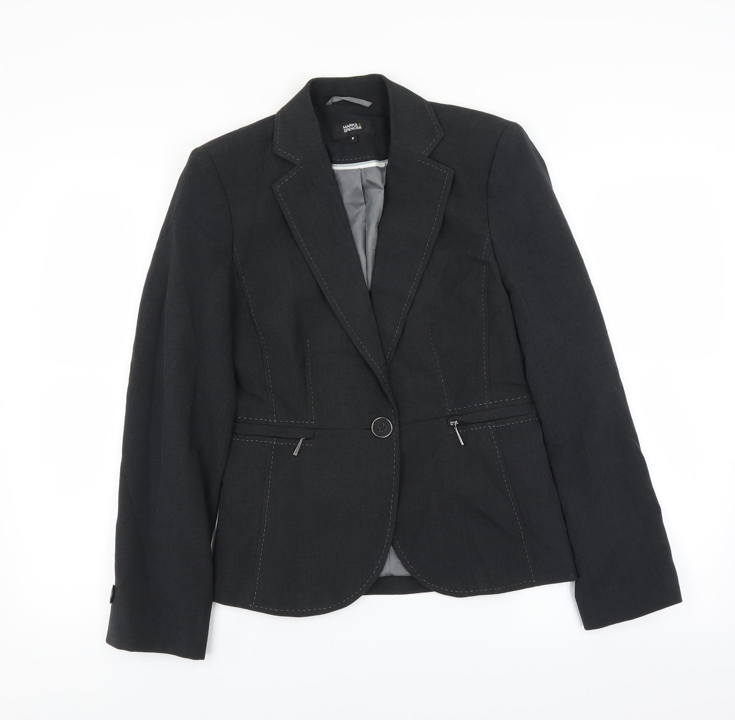 Marks and Spencer Womens Black   Jacket Suit Jacket Size 8