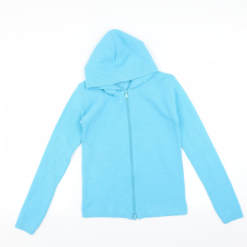 Glimpse Womens Blue   Full Zip Hoodie