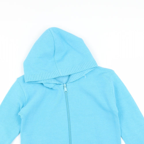 Glimpse Womens Blue   Full Zip Hoodie
