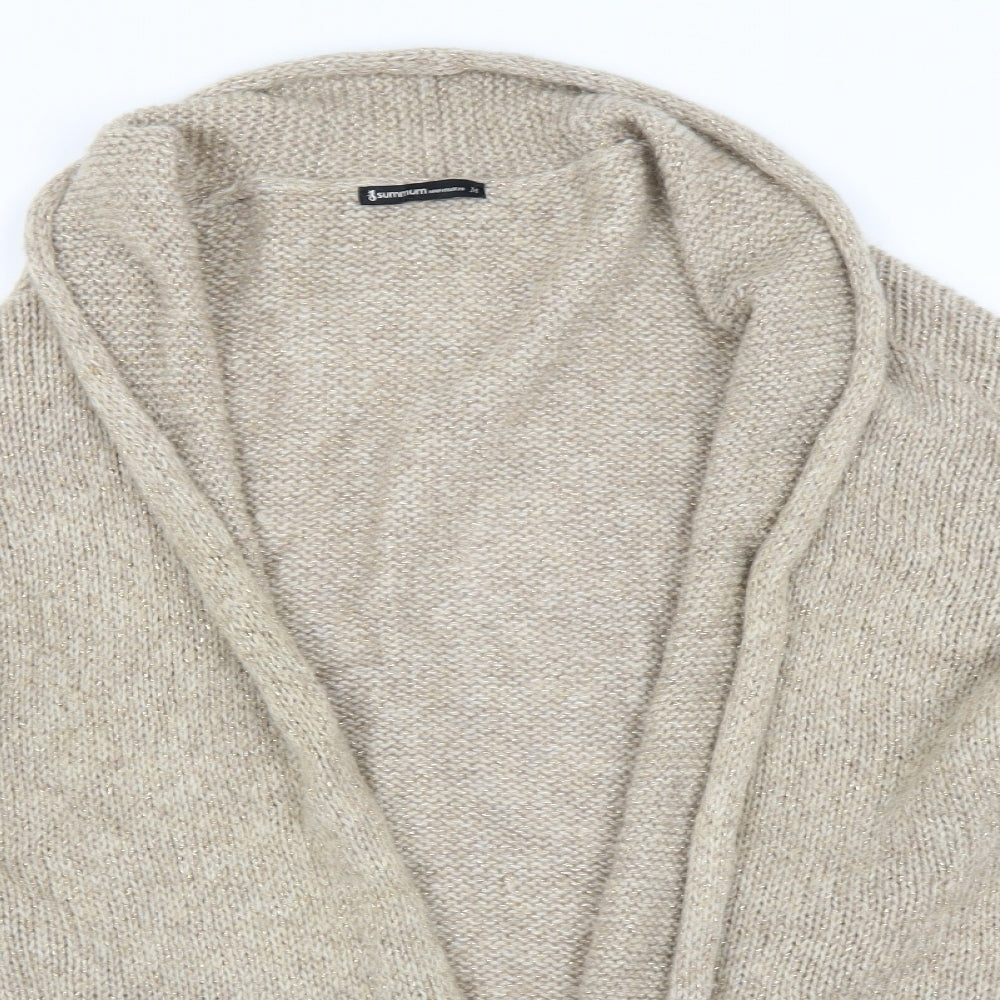 summum Womens Beige   Cardigan Jumper Size M