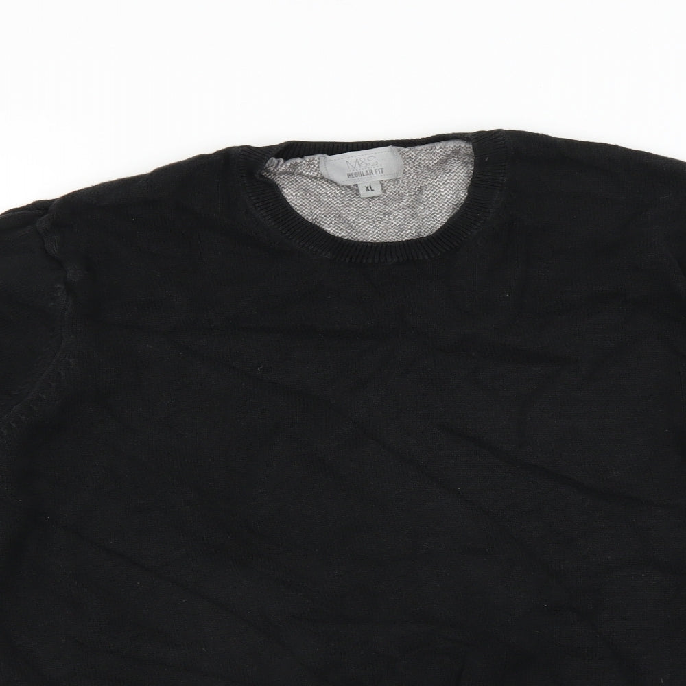 Marks and Spencer Mens Black   Pullover Jumper Size XL