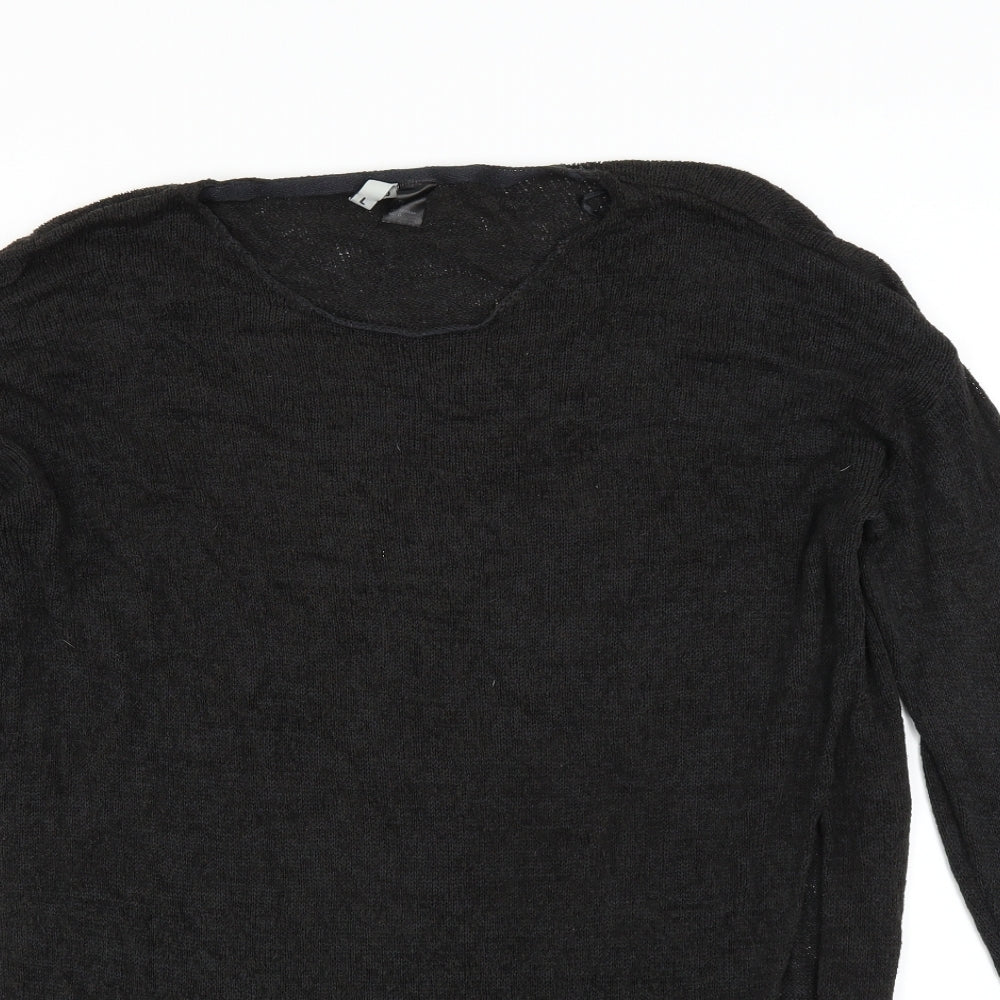 Divided by H&M Womens Black   Pullover Jumper Size L  - Asymmetric