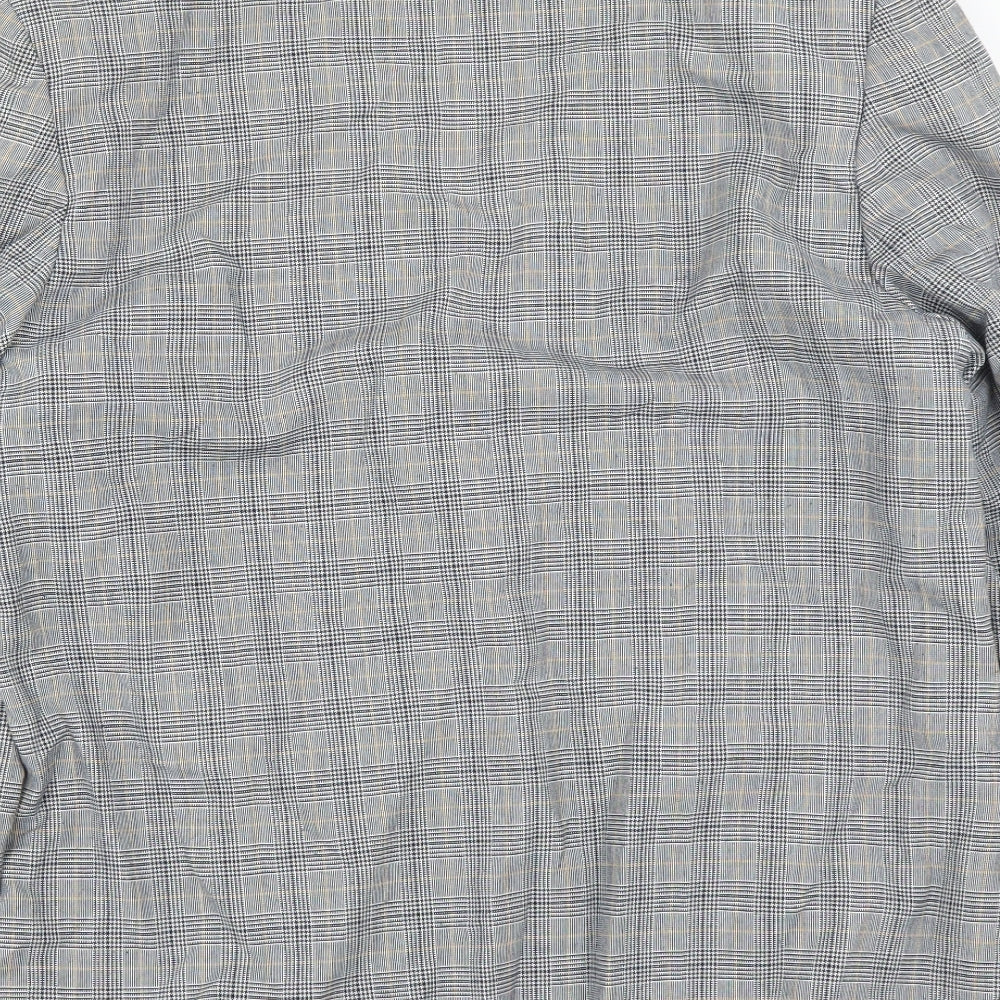 BHS Womens Blue Plaid  Jacket Suit Jacket Size 14