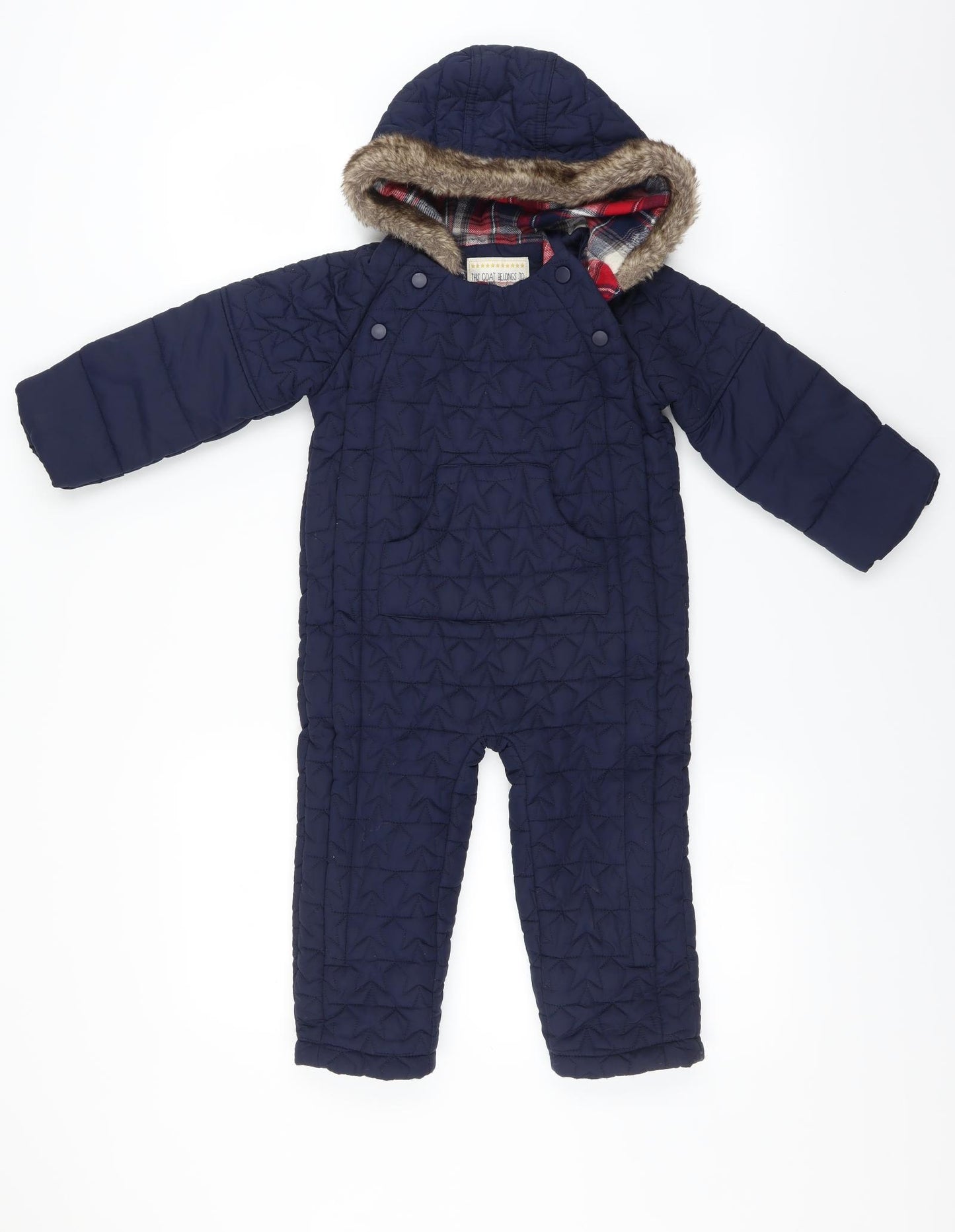 Marks and Spencer Boys Blue   Jacket Coat Size 2-3 Years  - onesie