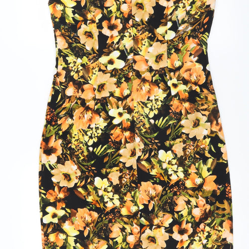 Ronni Nicole Womens Black Floral  Shift  Size 12