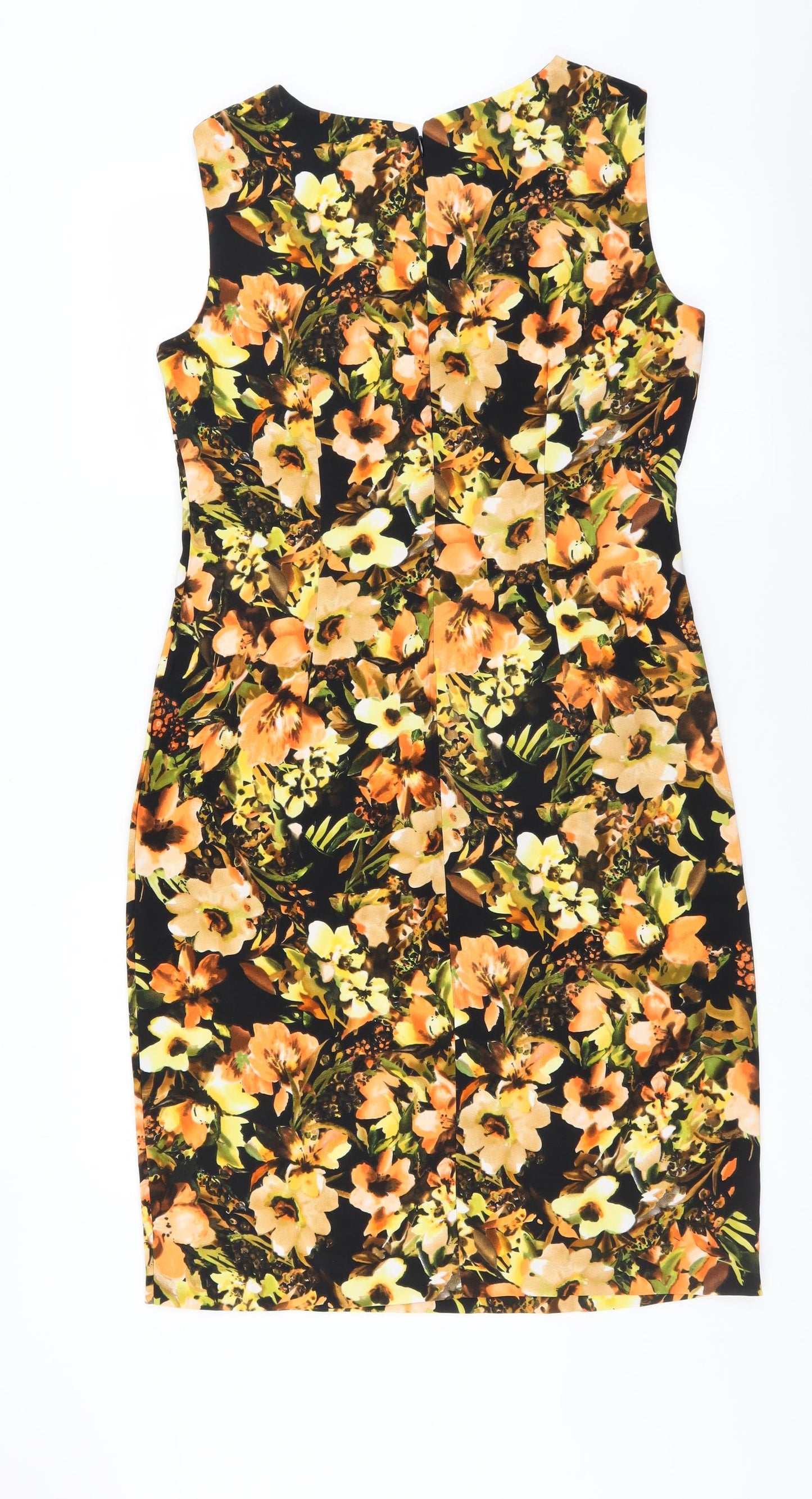 Ronni Nicole Womens Black Floral  Shift  Size 12