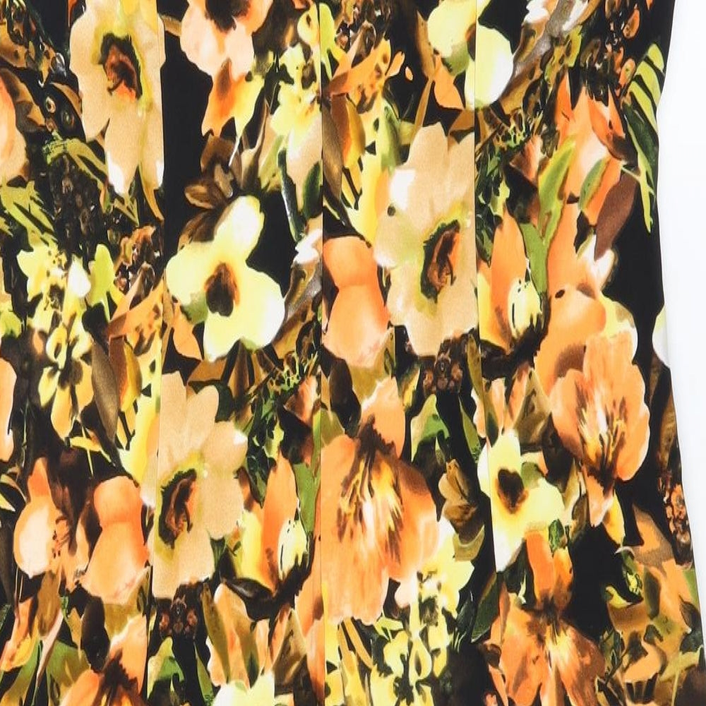 Ronni Nicole Womens Black Floral  Shift  Size 12