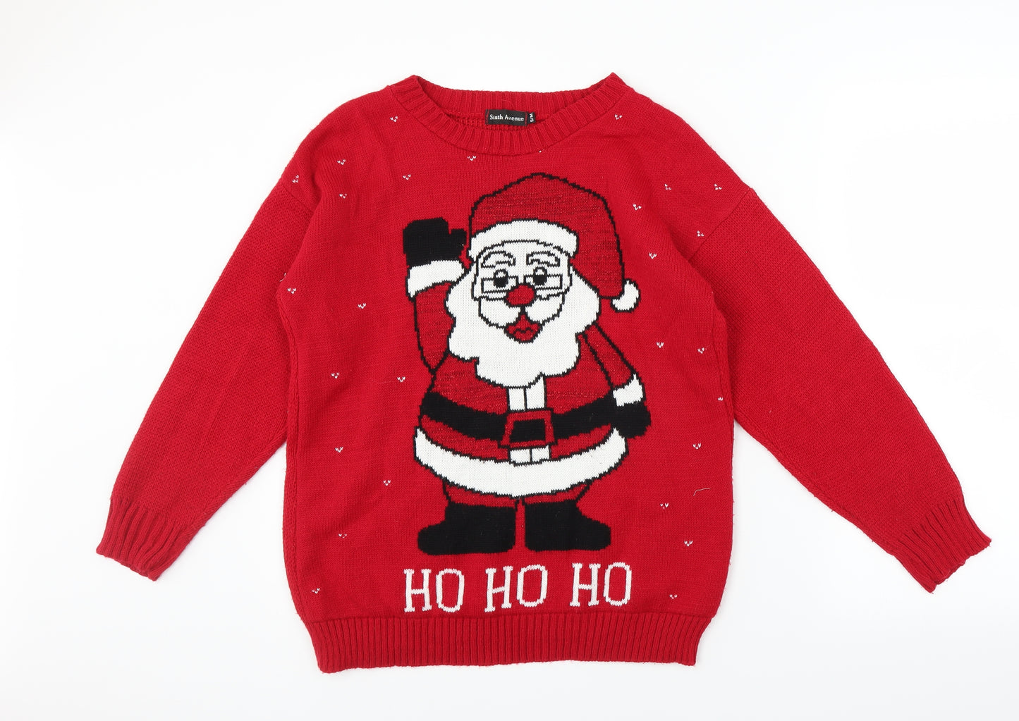 sixth Avenue Womens Red   Pullover Jumper Size S  - Christmas  Jumper