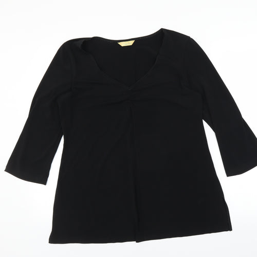 Agenda Womens Black   Basic Blouse Size 16