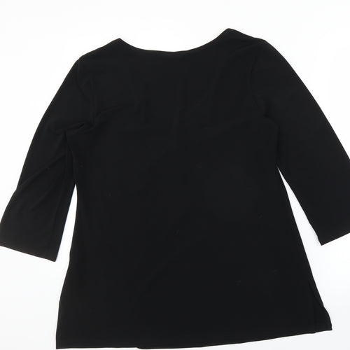 Agenda Womens Black   Basic Blouse Size 16