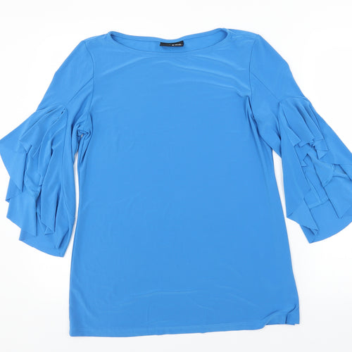 Attitudes  Womens Blue   Basic Blouse Size M