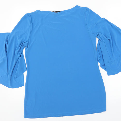 Attitudes  Womens Blue   Basic Blouse Size M