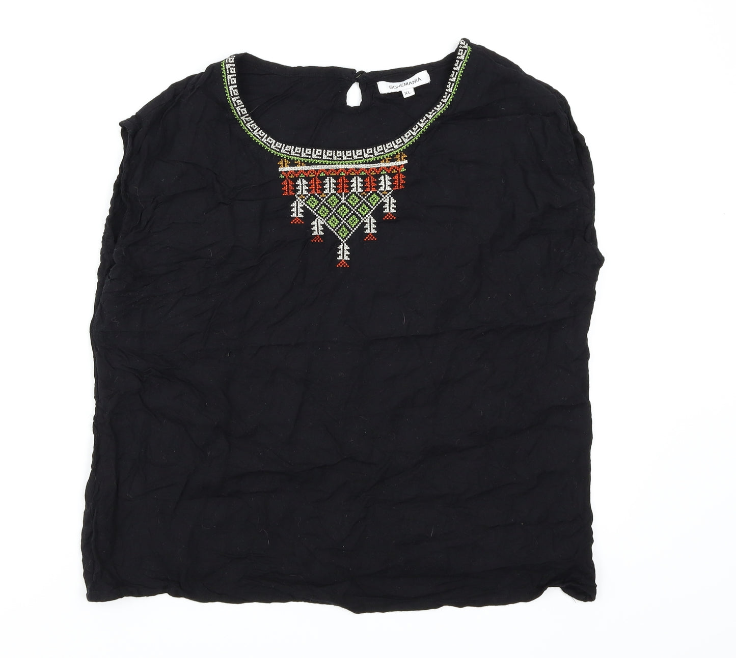 Bohemania Womens Black   Basic Tank Size XL