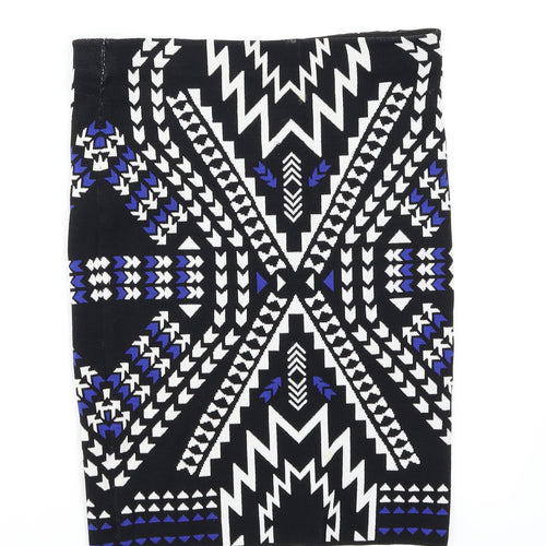H&M Womens Multicoloured Geometric  Straight & Pencil Skirt Size 8