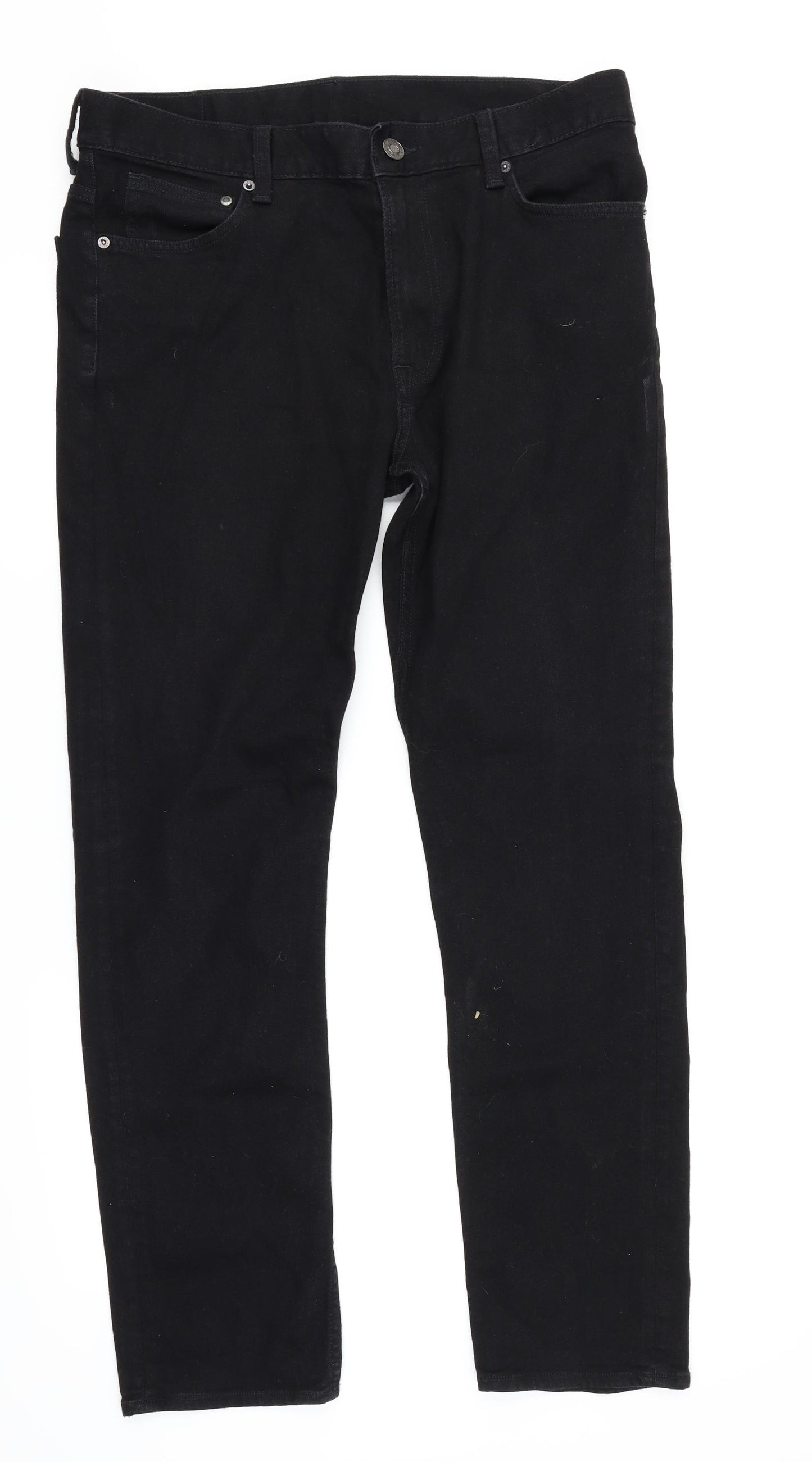 H&M Mens Black   Straight Jeans Size 34 in