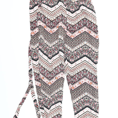 Dorothy Perkins Womens Multicoloured Geometric  Jogger Trousers Size 8