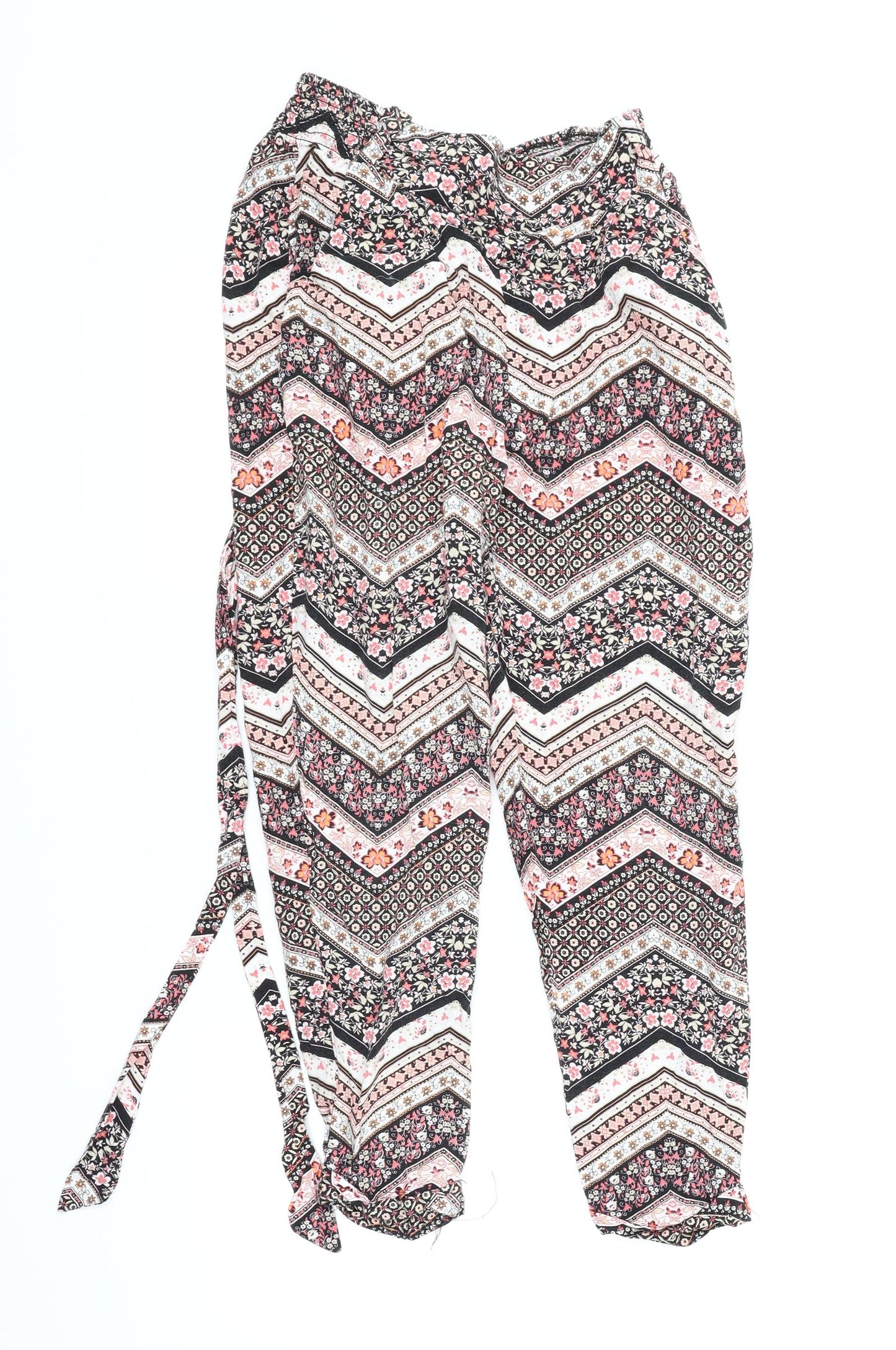 Dorothy Perkins Womens Multicoloured Geometric  Jogger Trousers Size 8
