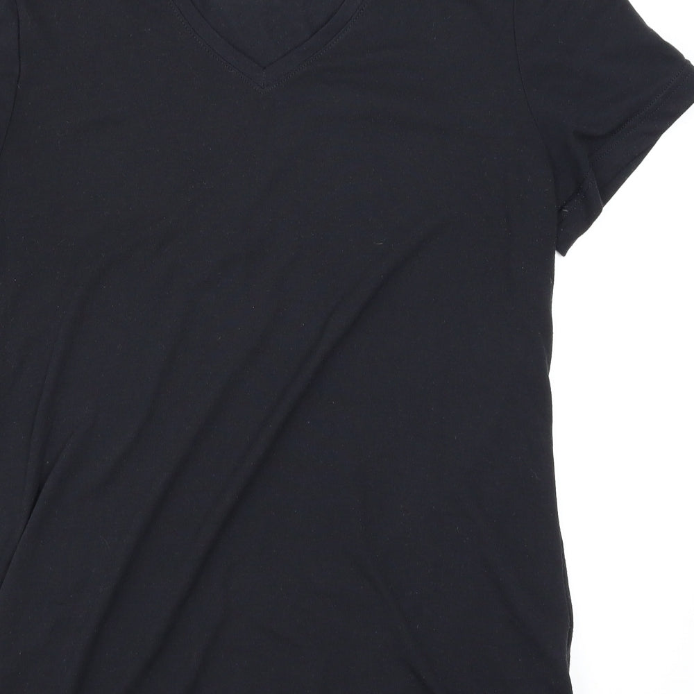 Reebok Womens Black   Basic T-Shirt Size 16