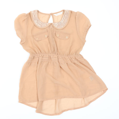 Fabulously Chic Girls Brown   T-Shirt Dress  Size 12-13 Years