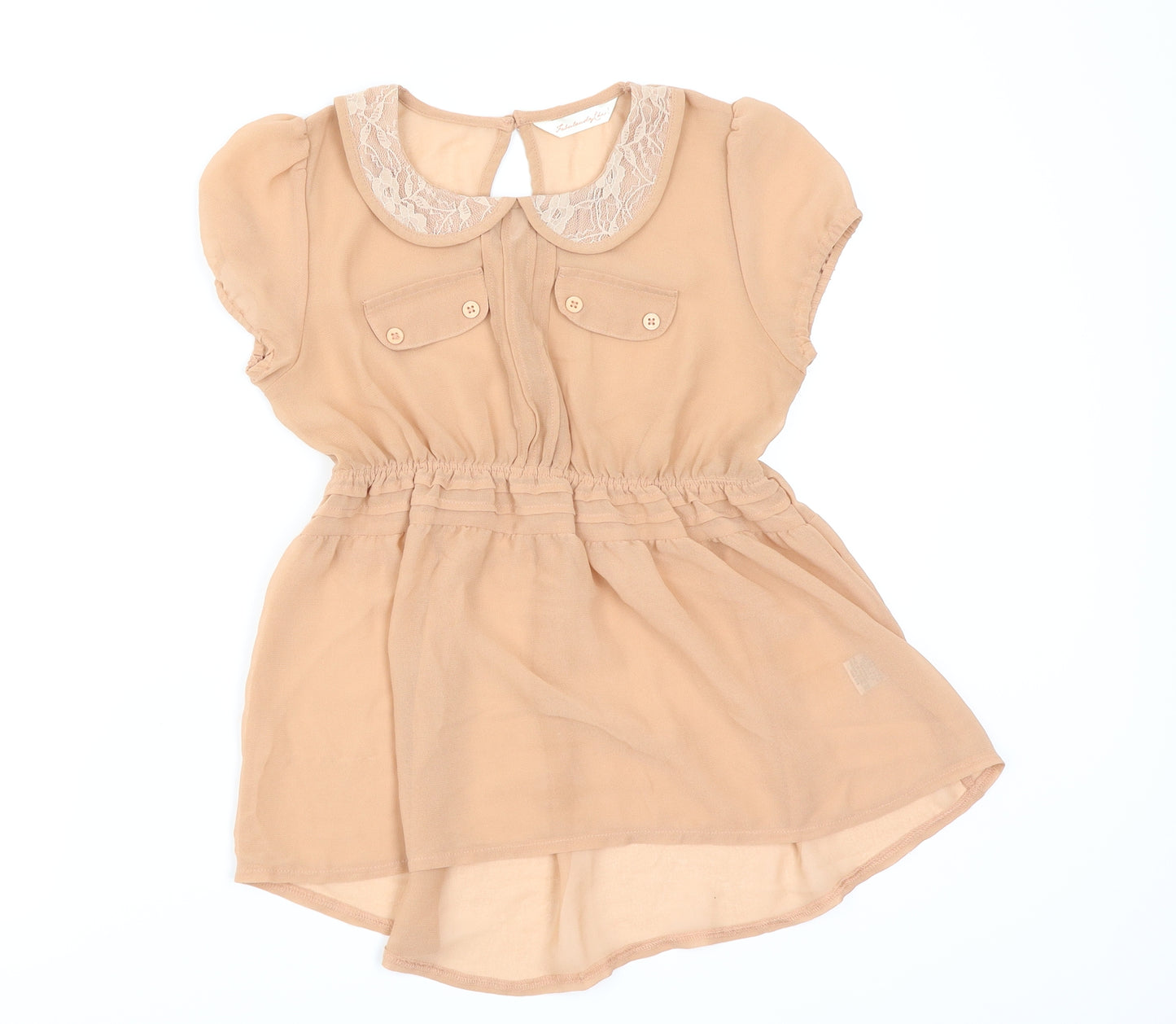 Fabulously Chic Girls Brown   T-Shirt Dress  Size 12-13 Years