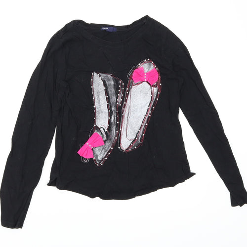 Gap Girls Black   Basic T-Shirt Size 12-13 Years
