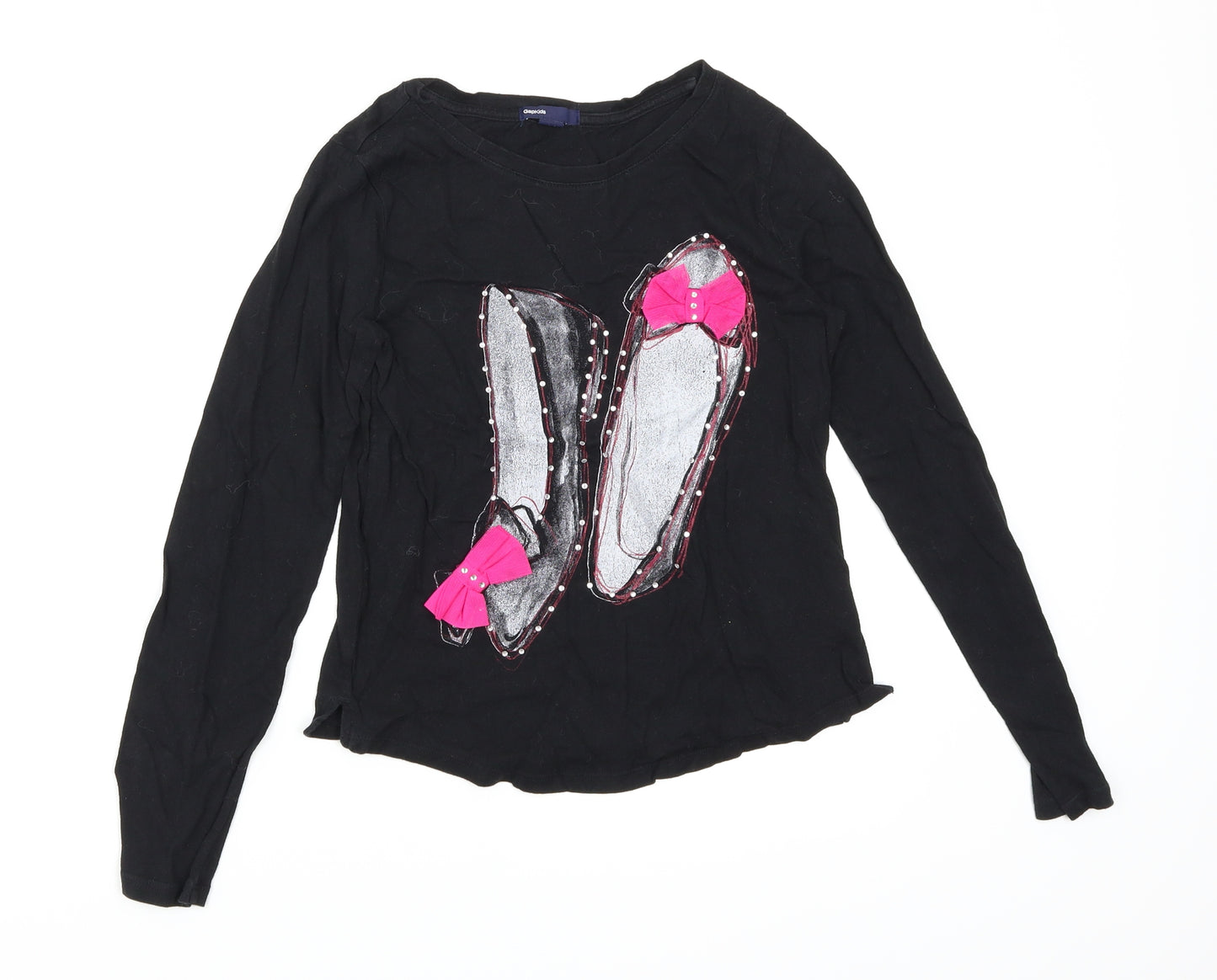 Gap Girls Black   Basic T-Shirt Size 12-13 Years