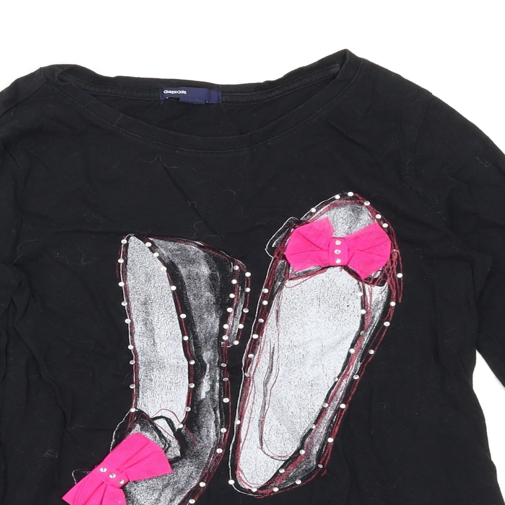 Gap Girls Black   Basic T-Shirt Size 12-13 Years