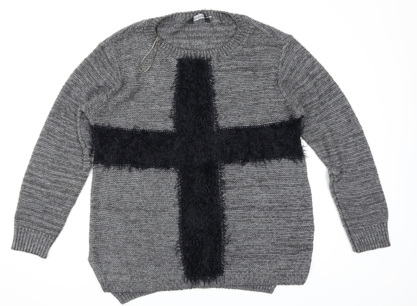 Miss Selfridge Womens Grey   Pullover Jumper Size 10