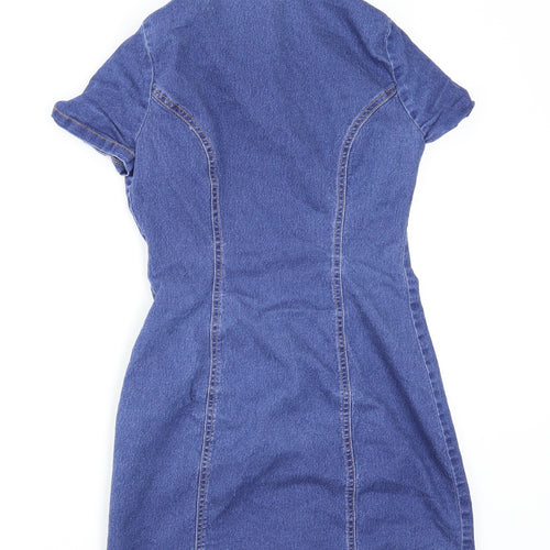 New Look Womens Blue   Pencil Dress  Size 8  - Denim