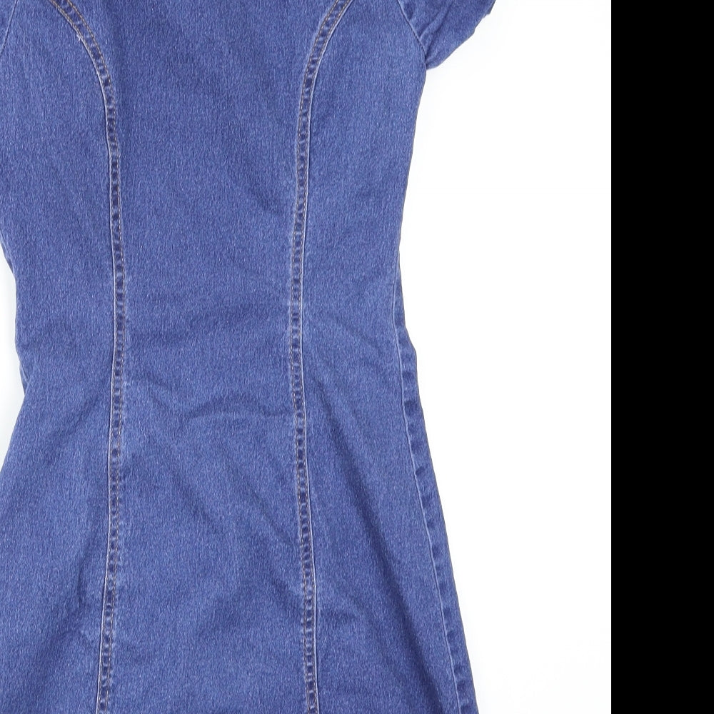 New Look Womens Blue   Pencil Dress  Size 8  - Denim
