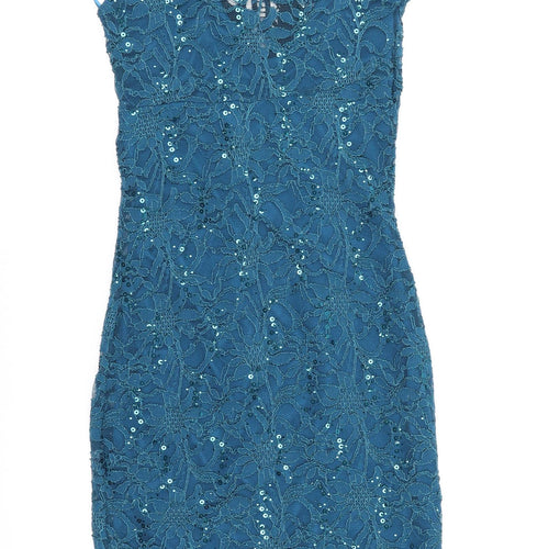 Quiz Womens Green Floral  Bodycon  Size 8