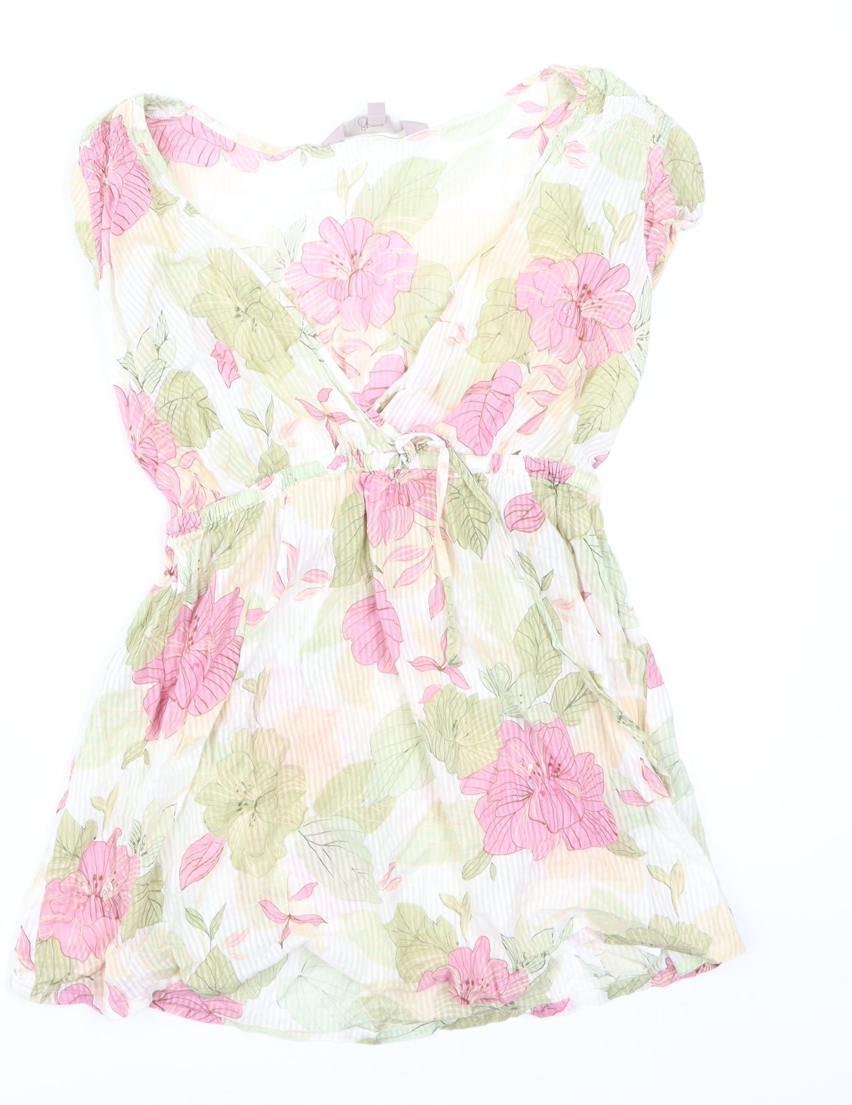 New Look Womens Multicoloured Floral  Wrap Blouse Size 10