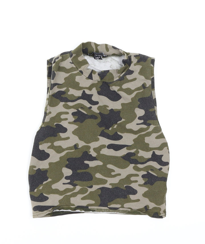 New Look Boys Green Camouflage Basic Tank Size 10-11 Years